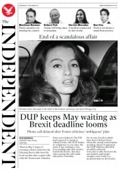 The Independent (UK) Newspaper Front Page for 6 December 2017