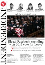 The Independent (UK) Newspaper Front Page for 6 December 2018
