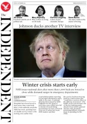 The Independent (UK) Newspaper Front Page for 6 December 2019