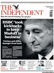 The Independent (UK) Newspaper Front Page for 7 December 2010