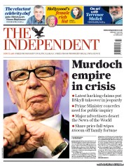 The Independent Newspaper Front Page (UK) for 7 July 2011