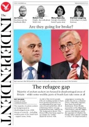 The Independent (UK) Newspaper Front Page for 8 November 2019