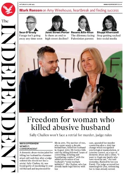 The Independent Newspaper Front Page (UK) for 8 June 2019