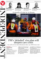 The Independent (UK) Newspaper Front Page for 9 November 2019