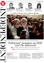 The Independent (UK) Newspaper Front Page for 9 December 2019