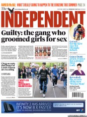 The Independent (UK) Newspaper Front Page for 9 May 2012