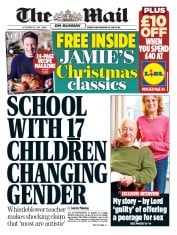 The Mail on Sunday (UK) Newspaper Front Page for 18 November 2018