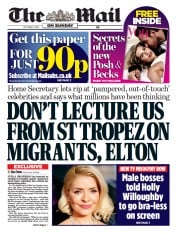 The Mail on Sunday front page for 1 October 2023