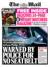 The Mail on Sunday (UK) Newspaper Front Page for 20 January 2019