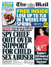 The Mail on Sunday (UK) Newspaper Front Page for 24 February 2019