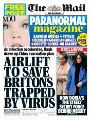 The Mail on Sunday (UK) Newspaper Front Page for 26 January 2020