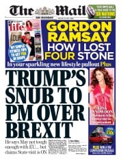The Mail on Sunday (UK) Newspaper Front Page for 28 January 2018