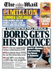The Mail on Sunday (UK) Newspaper Front Page for 28 July 2019