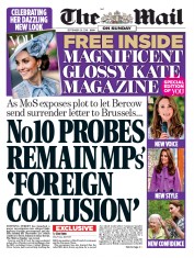 The Mail on Sunday (UK) Newspaper Front Page for 29 September 2019