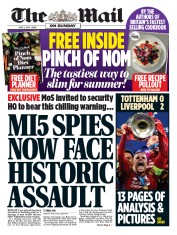 The Mail on Sunday (UK) Newspaper Front Page for 2 June 2019
