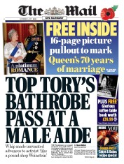 The Mail on Sunday (UK) Newspaper Front Page for 5 November 2017