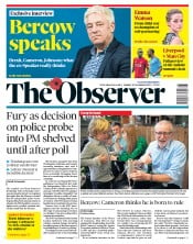 The Observer (UK) Newspaper Front Page for 10 November 2019