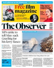 The Observer (UK) Newspaper Front Page for 10 February 2019