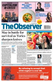 The Observer (UK) Newspaper Front Page for 1 October 2017