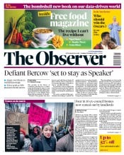 The Observer (UK) Newspaper Front Page for 20 January 2019