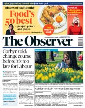 The Observer (UK) Newspaper Front Page for 24 February 2019