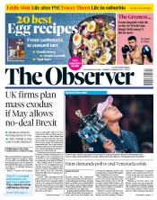 The Observer (UK) Newspaper Front Page for 27 January 2019