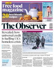 The Observer (UK) Newspaper Front Page for 28 October 2018