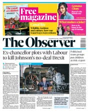 The Observer (UK) Newspaper Front Page for 28 July 2019