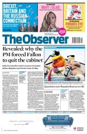 The Observer (UK) Newspaper Front Page for 5 November 2017
