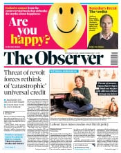The Observer (UK) Newspaper Front Page for 6 January 2019