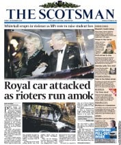 The Scotsman (UK) Newspaper Front Page for 10 December 2010