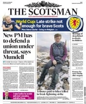 The Scotsman (UK) Newspaper Front Page for 10 June 2019