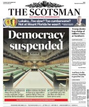 The Scotsman (UK) Newspaper Front Page for 10 September 2019