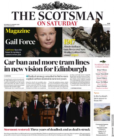 The Scotsman Newspaper Front Page (UK) for 11 January 2020