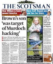 The Scotsman Newspaper Front Page (UK) for 12 July 2011