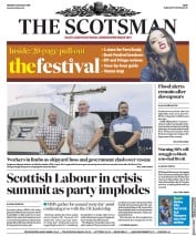 The Scotsman (UK) Newspaper Front Page for 12 August 2019