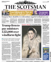 The Scotsman (UK) Newspaper Front Page for 13 November 2019