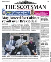 The Scotsman (UK) Newspaper Front Page for 14 November 2018