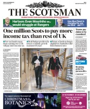 The Scotsman (UK) Newspaper Front Page for 15 December 2017