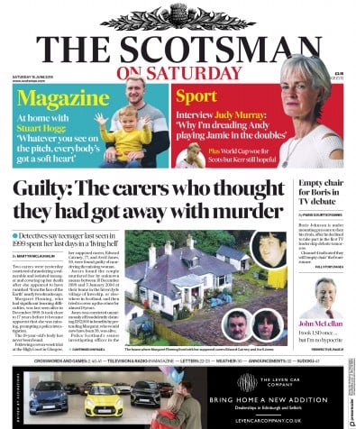 The Scotsman Newspaper Front Page (UK) for 15 June 2019