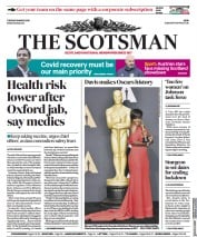 The Scotsman front page for 16 March 2021