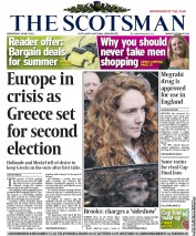 The Scotsman (UK) Newspaper Front Page for 16 May 2012