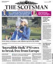 The Scotsman (UK) Newspaper Front Page for 16 September 2019