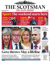 The Scotsman (UK) Newspaper Front Page for 17 November 2018