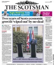 The Scotsman (UK) Newspaper Front Page for 17 September 2019