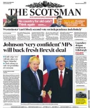 The Scotsman (UK) Newspaper Front Page for 18 October 2019