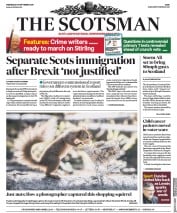 The Scotsman (UK) Newspaper Front Page for 19 September 2018