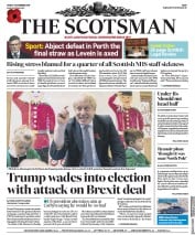 The Scotsman (UK) Newspaper Front Page for 1 November 2019