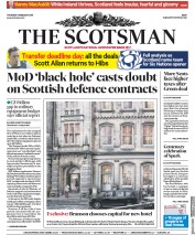 The Scotsman (UK) Newspaper Front Page for 1 February 2018