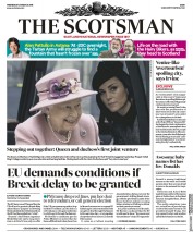 The Scotsman (UK) Newspaper Front Page for 20 March 2019